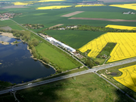 Aerial view of Rulmeca FAA GmbH with highway
